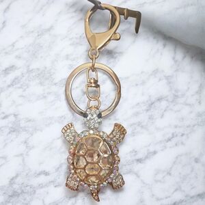 Turtle Rhinestone Keychain Or Bag Charm